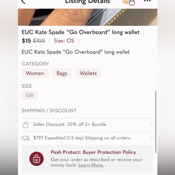 ♠️BEAUTIFUL KATE SPADE ♠️ WALLET ♠️ - Picture 8 of 9